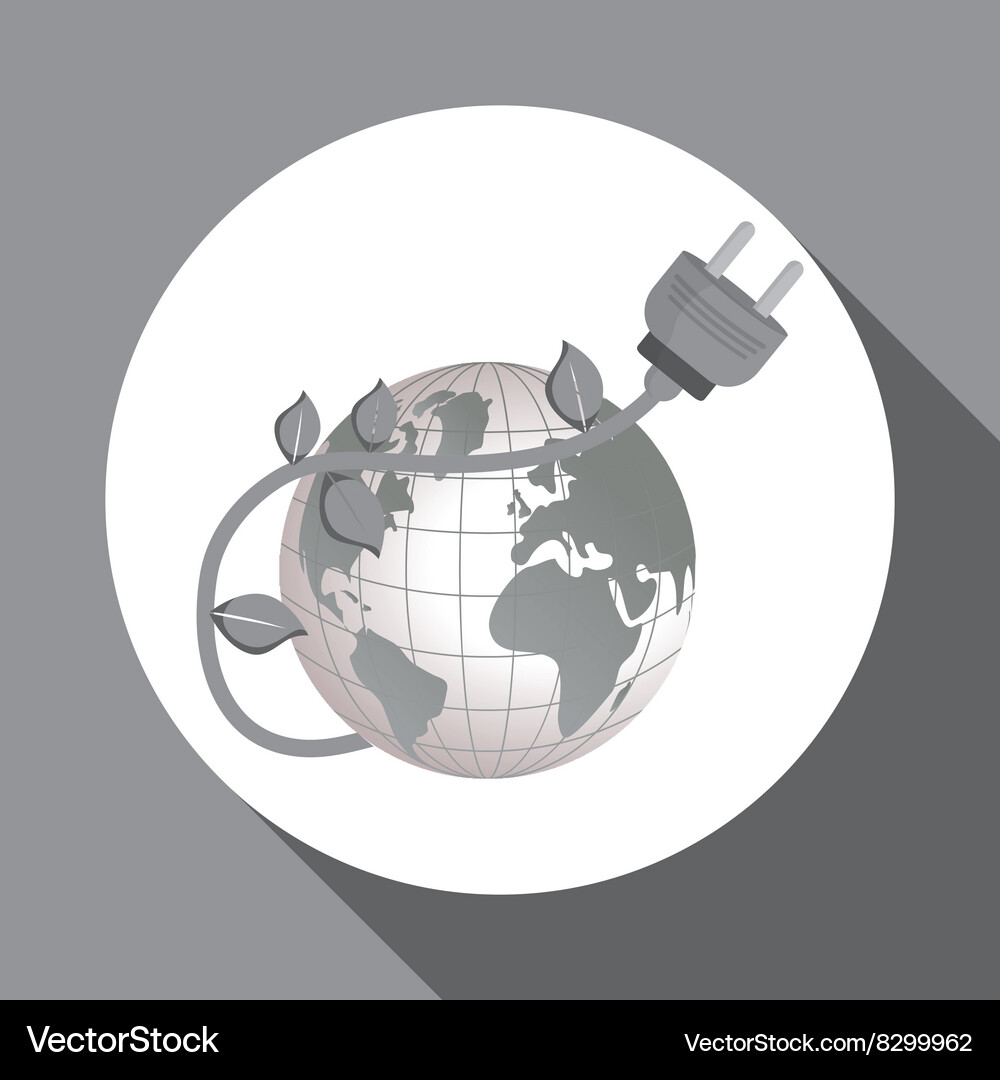 Eco plug design Royalty Free Vector Image - VectorStock