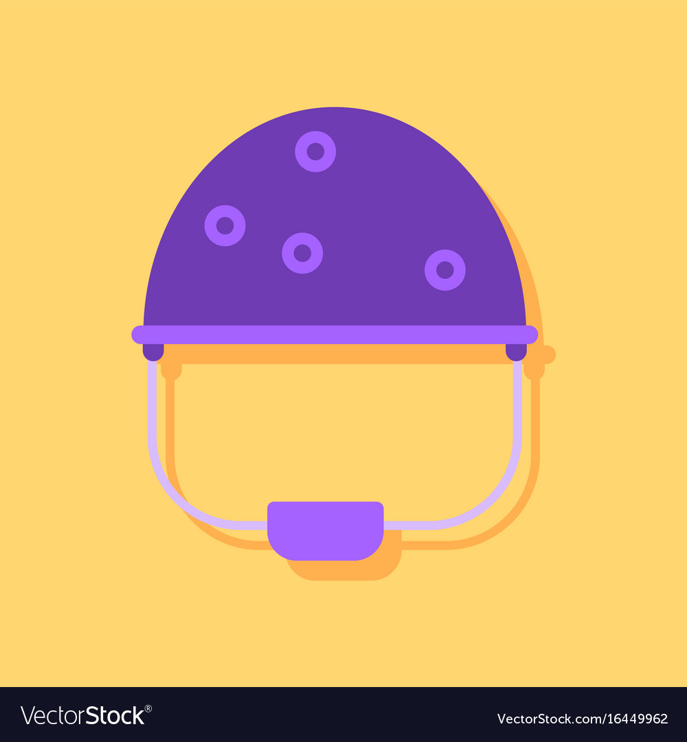 Flat icon design collection helmet with bullet