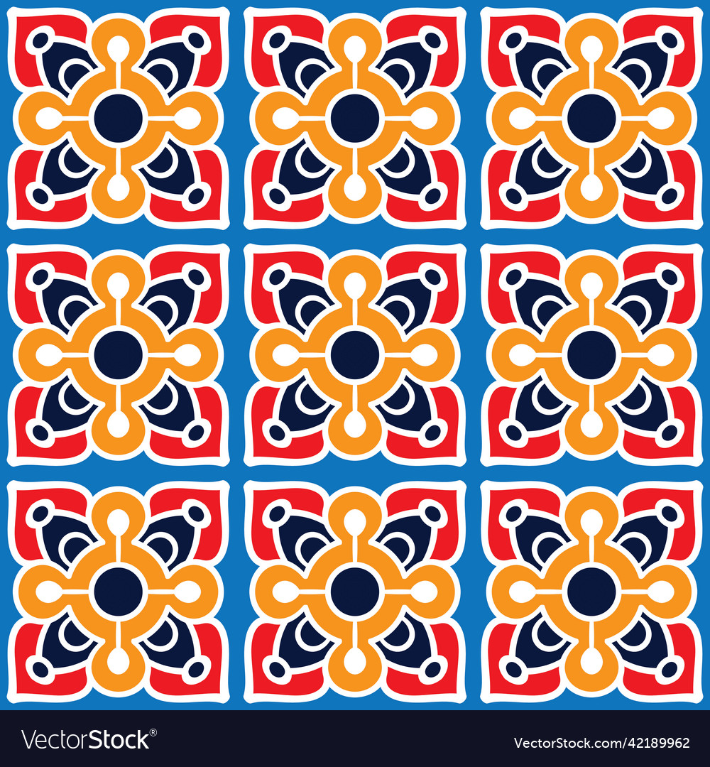 Floor tiles pattern in retro style