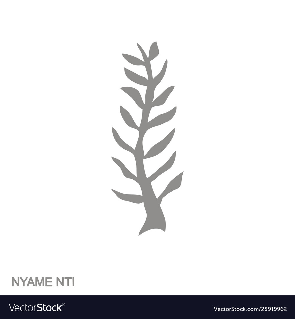 Icon with adinkra symbol nyame nti