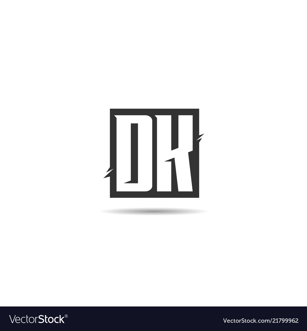 Original Buchstaben dk Logo Vorlage Design