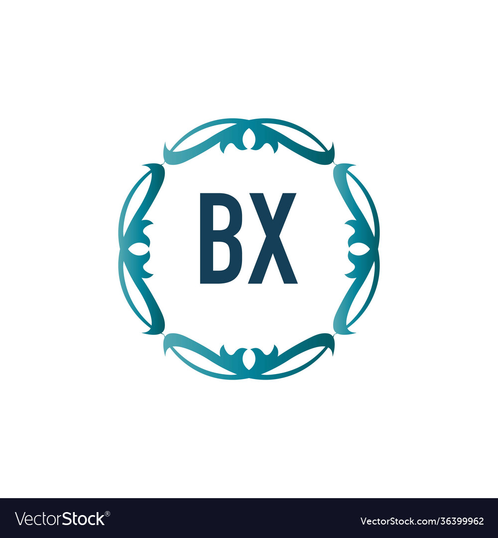 Initial Letter Elegance Bx Logo Design Template Vector Image