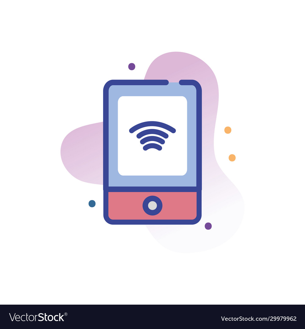 Isoliertes Wifi innerhalb der Smartphone-Linie Füllblock