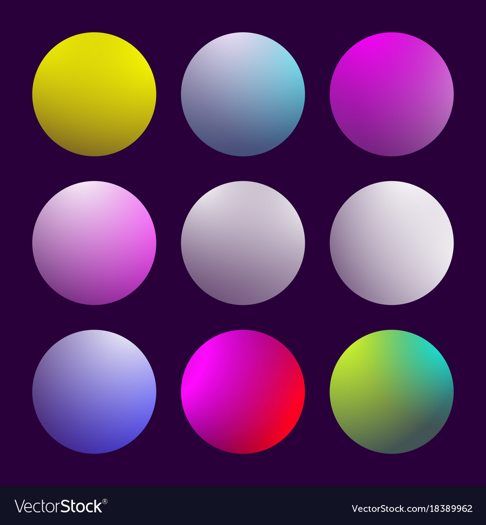 Modern 3d gradient set