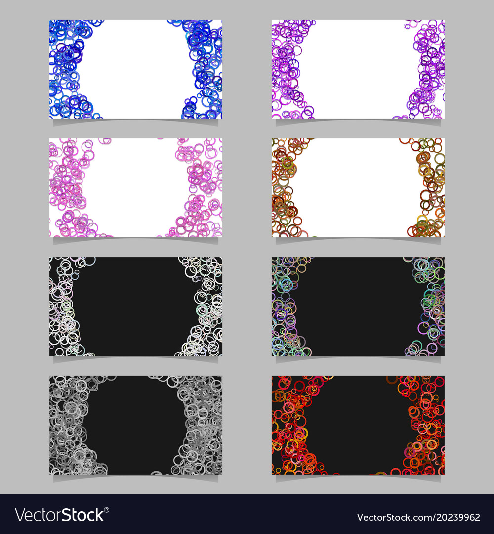 Random circle background business card template