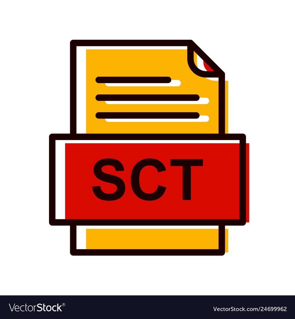 Sct file document icon Royalty Free Vector Image