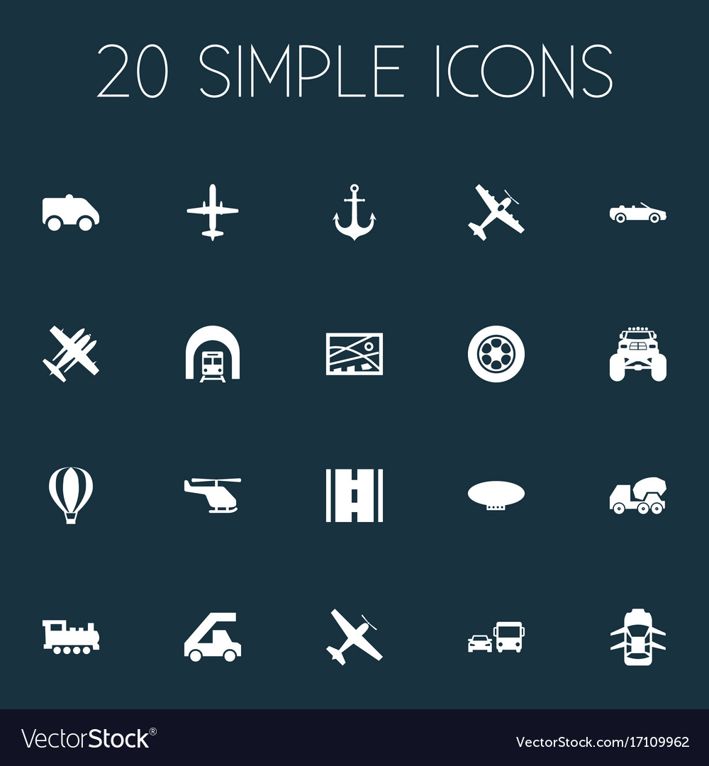 Set of simple shipment icons