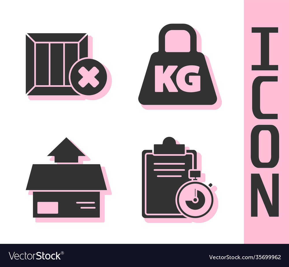 Set verification delivery list clipboard vector image Set verification delivery list clipboard