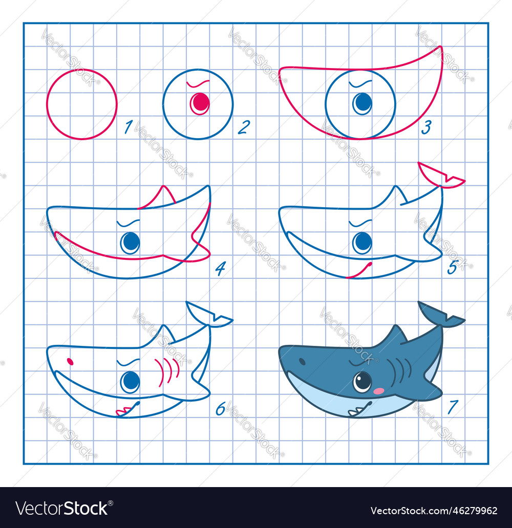 Shark Drawing Tutorial - Step by Step