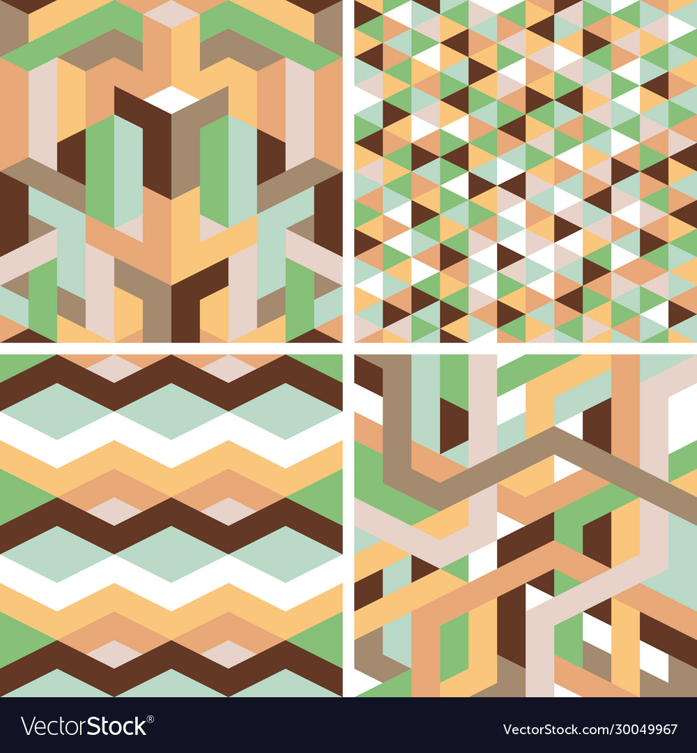 Abstract colorful green tone geometric graphic