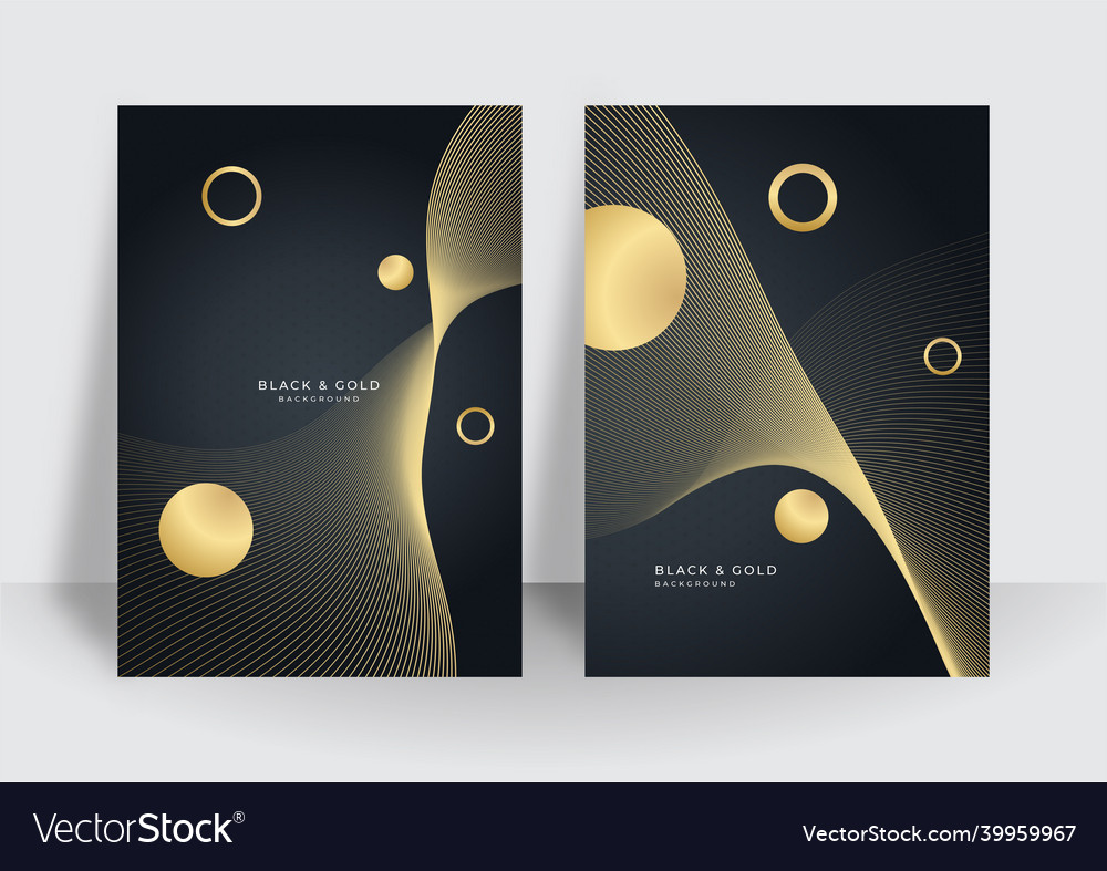 Abstract gold black background Royalty Free Vector Image