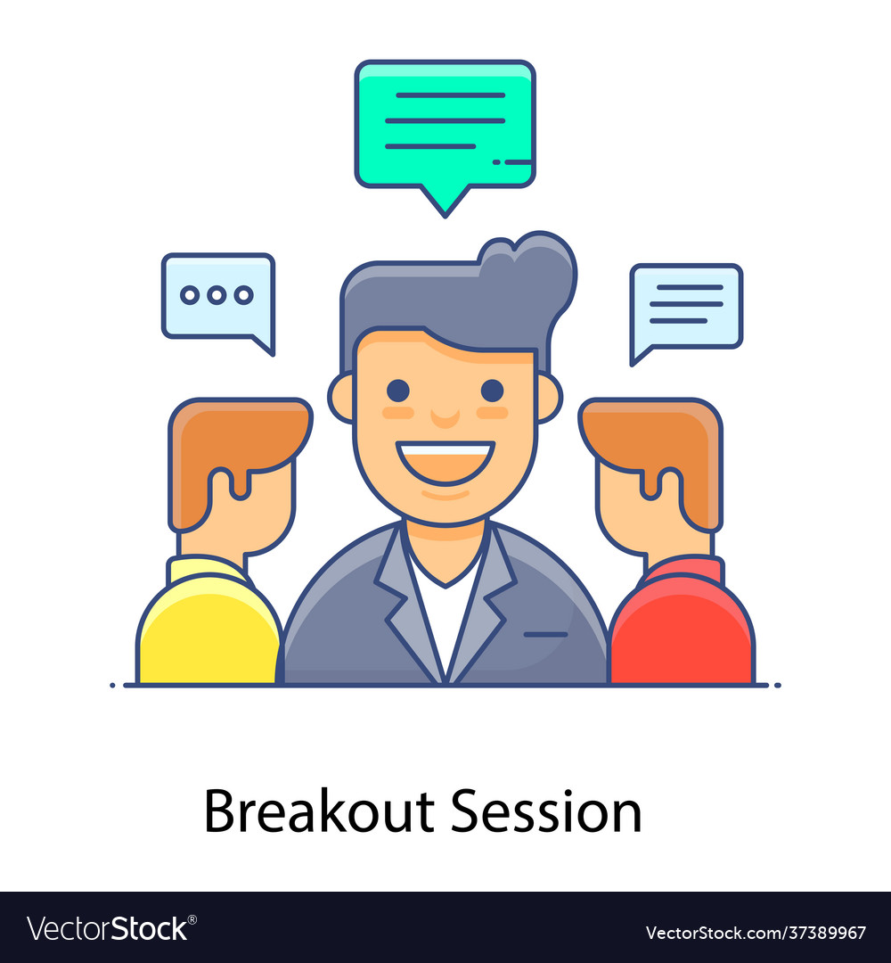 Breakout session Royalty Free Vector Image - VectorStock