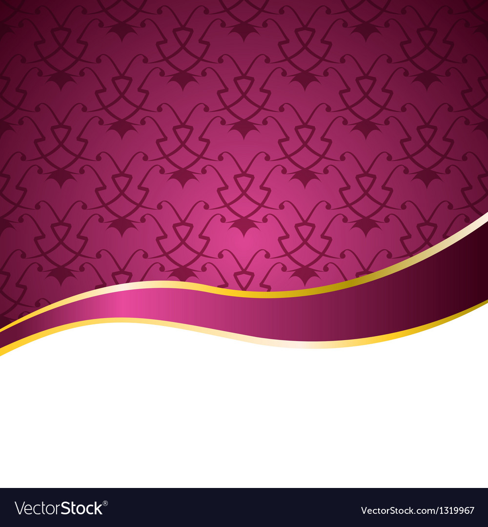 Decorative background with a pattern and ribbon