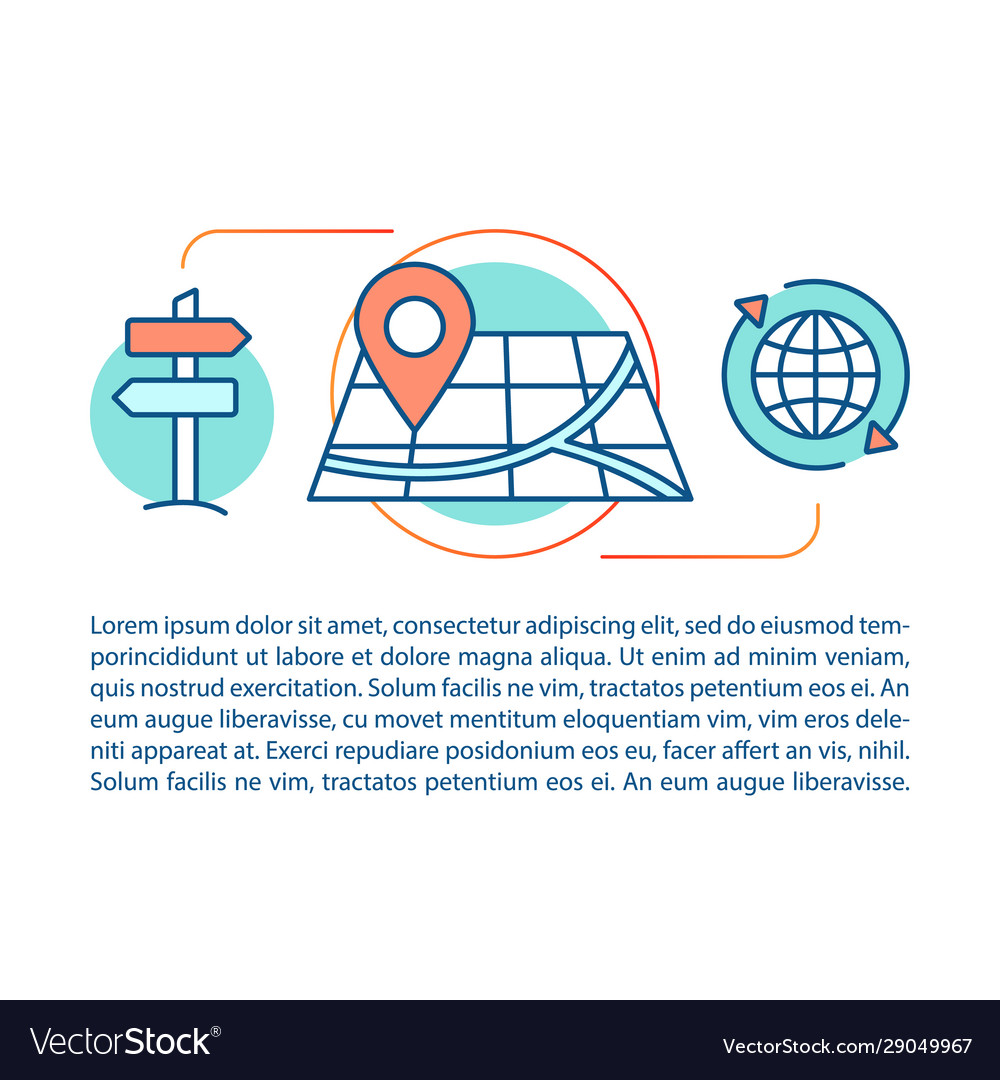 Direction and route searching concept linear