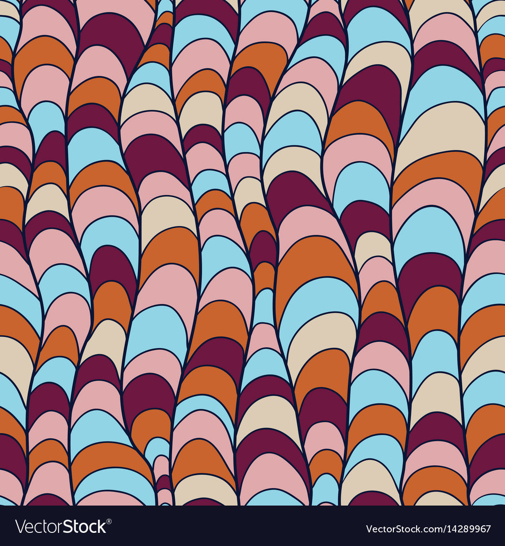 Hand-drawn color seamless pattern