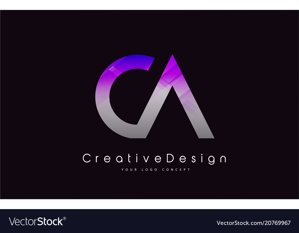 Violettes CA Letter Logo