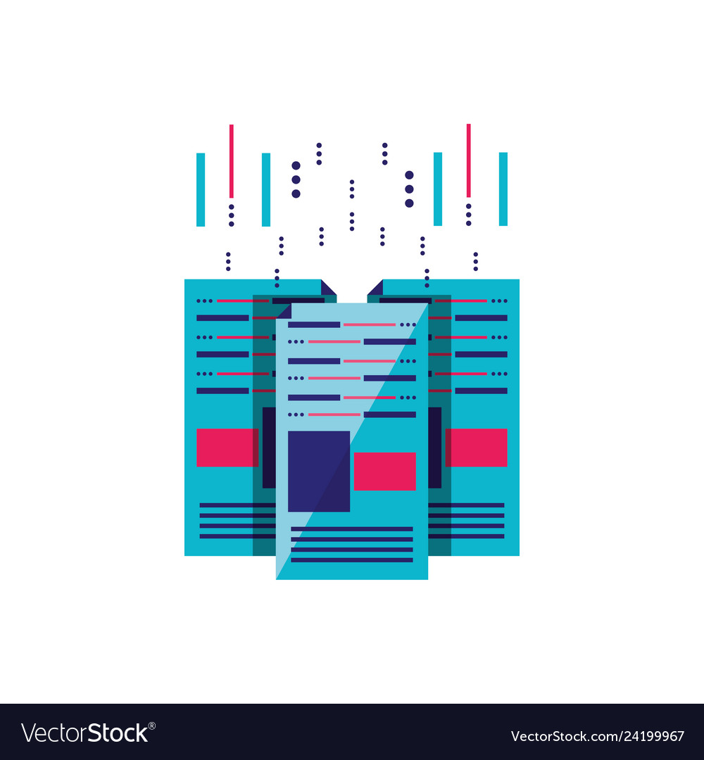 Set of data center isolated icon