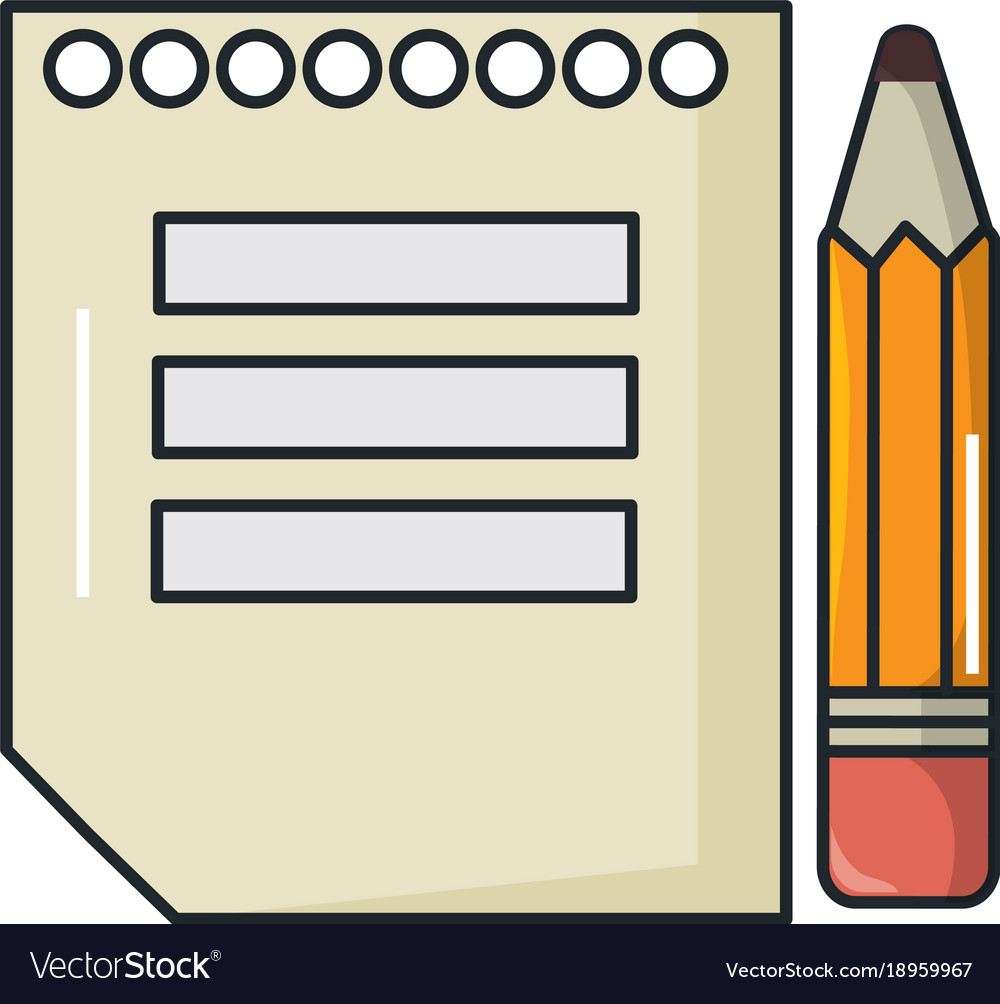 Notizbuch mit Bleistift-Symbol