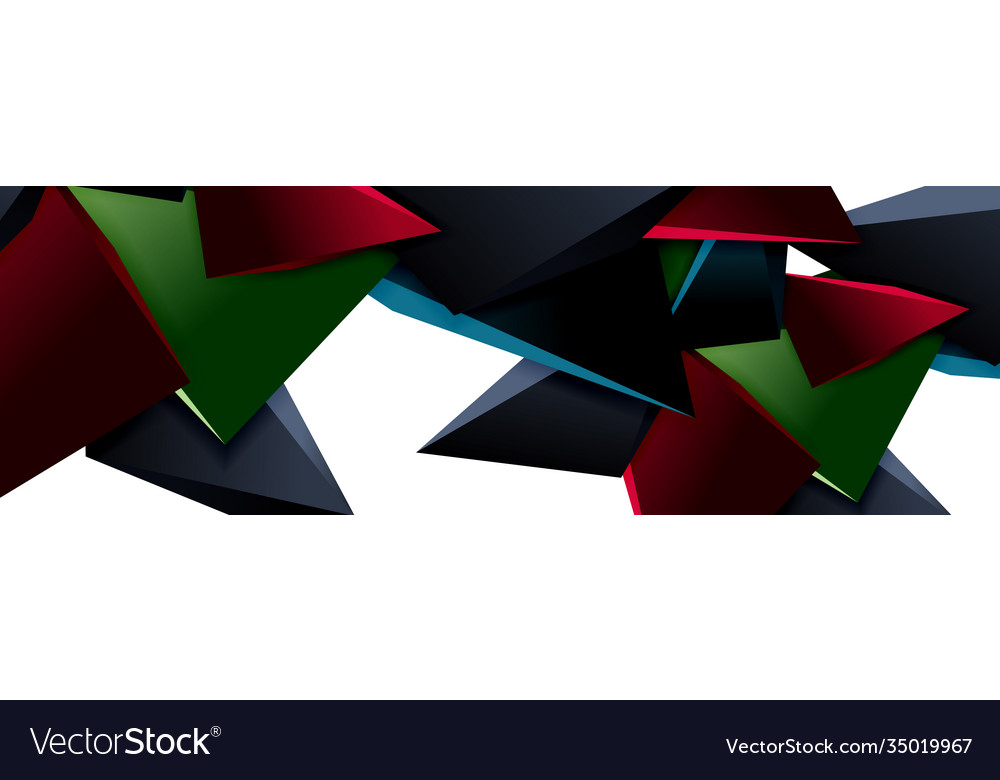 Triangle mosaic abstract background 3d triangular vector image Triangle mosaic abstract background 3d triangular