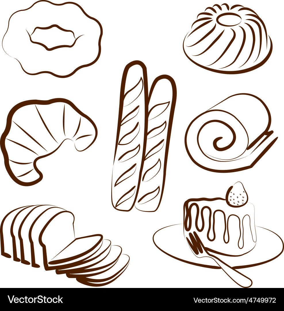 Bakery set 2 Royalty Free Vector Image - VectorStock