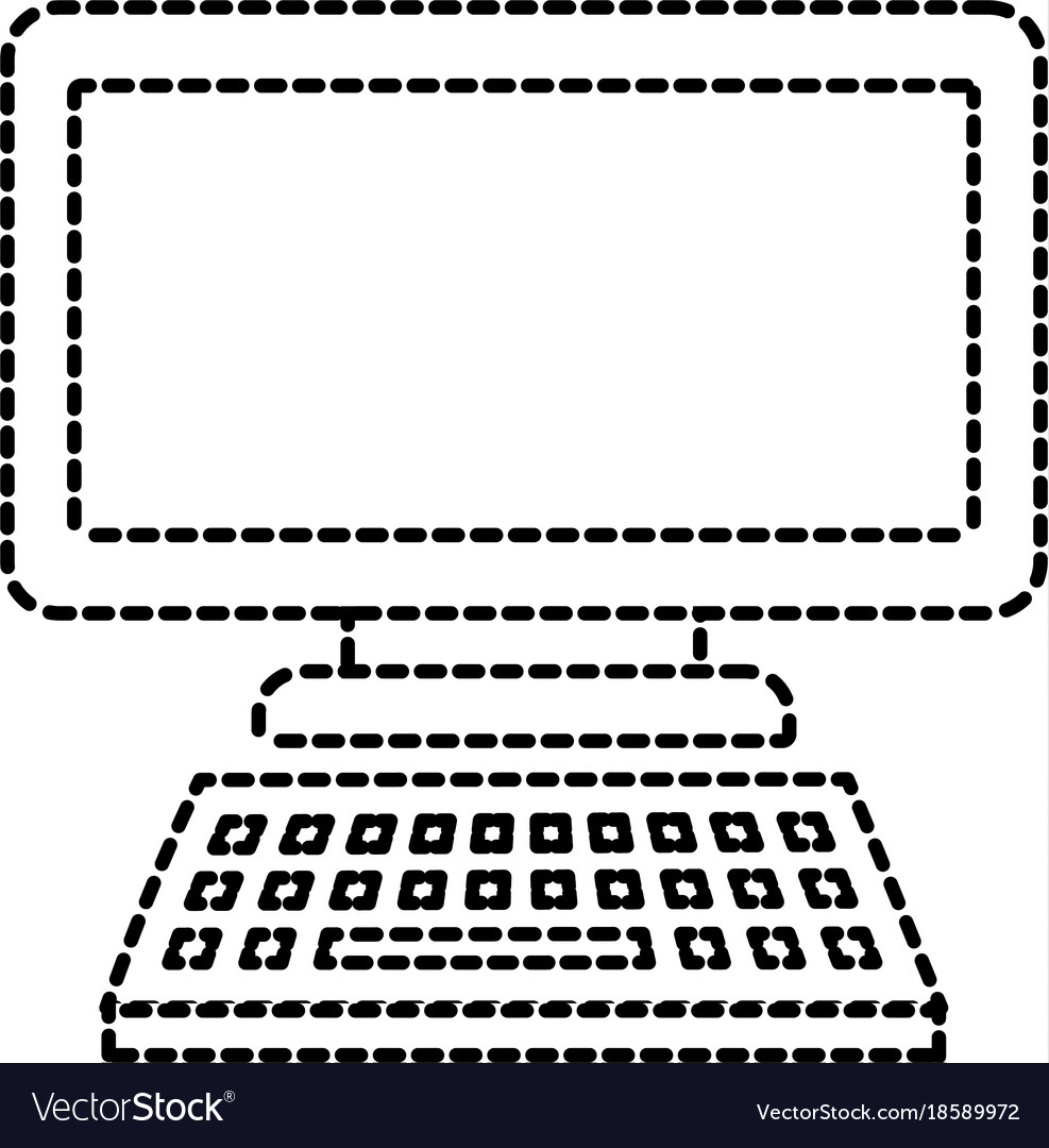 Computer monitor with keyboard technology gadget