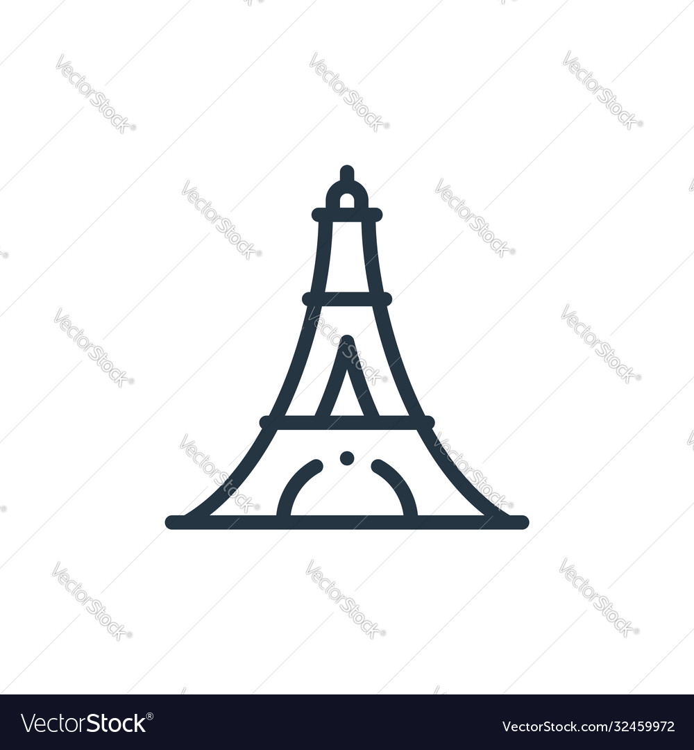 Eiffel tower icon isolated on white background vector image Eiffel tower icon isolated on white background