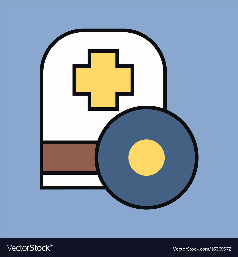 Flat icon design collection otolaryngology head