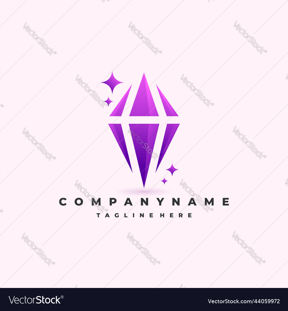 Gemstone Icon Logo Royalty Free Vector Image - VectorStock