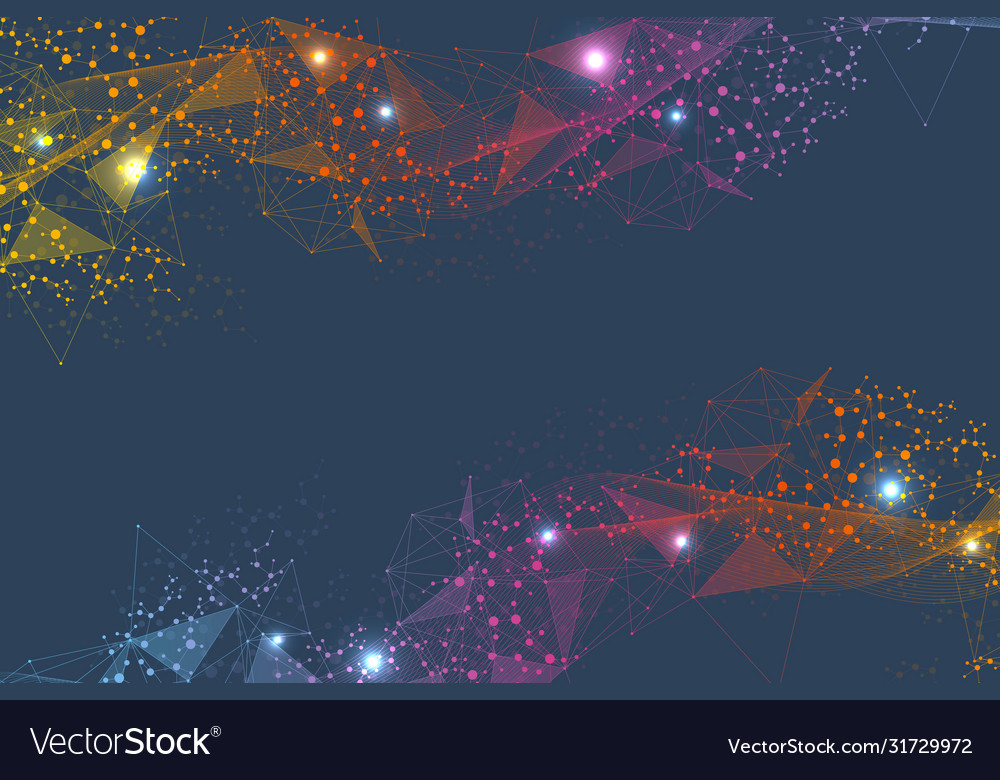 Geometric abstract background with connected line Vector Image Geometric abstract background with connected line