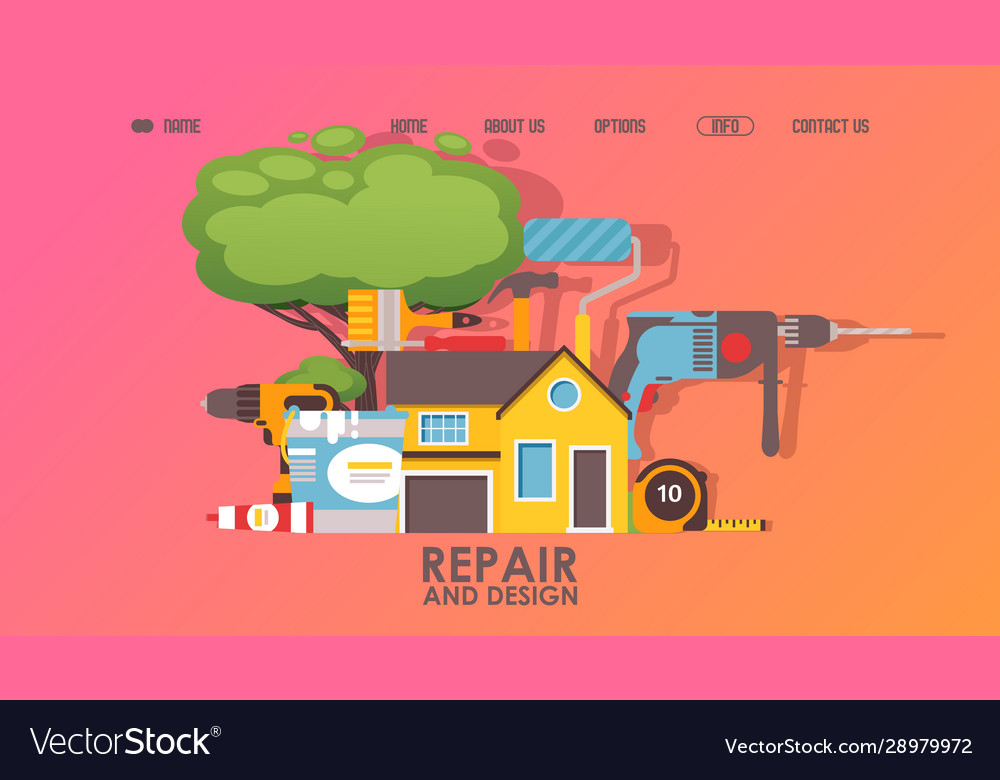 House repair service website design