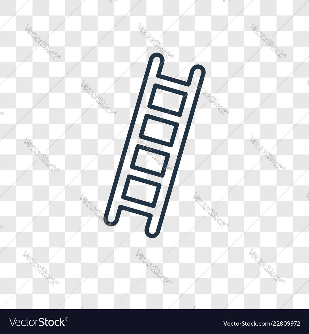 Ladder concept linear icon isolated