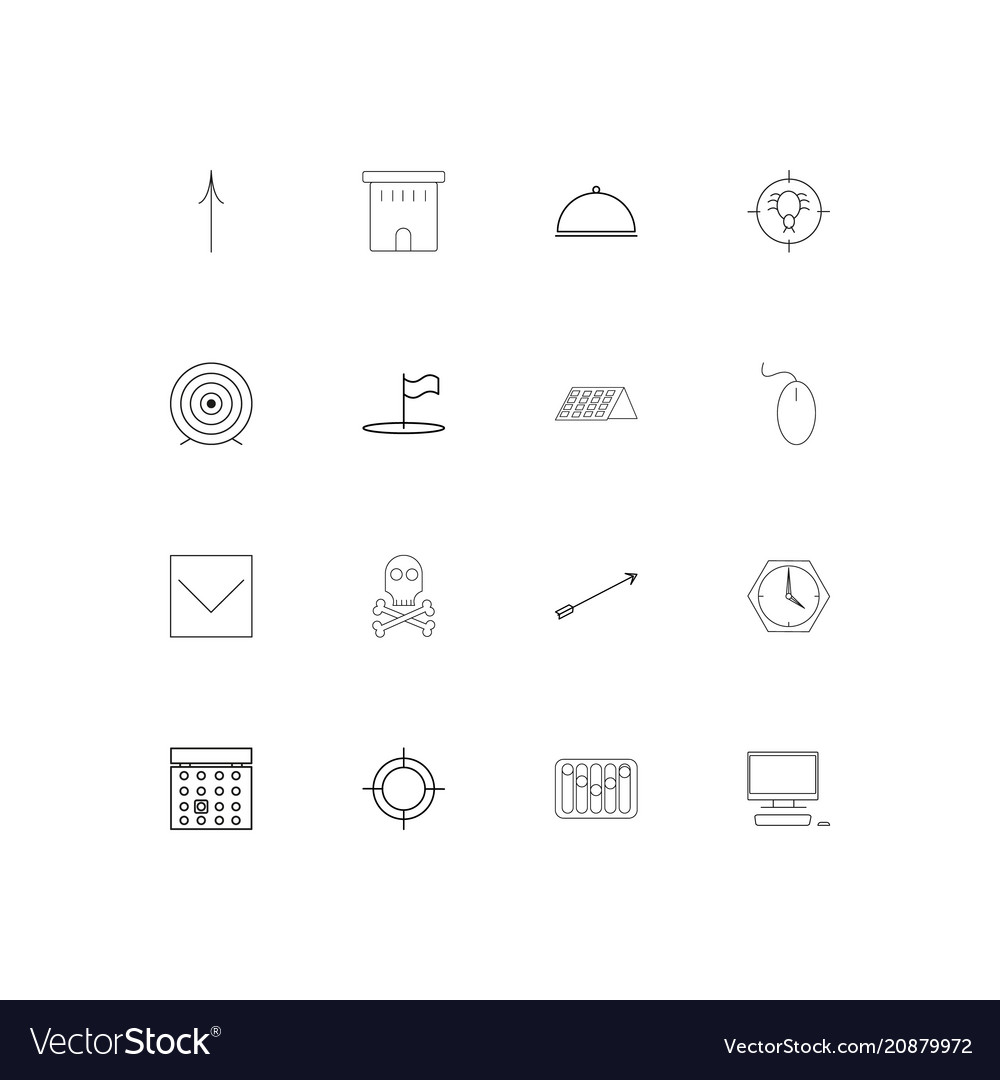 Lifestyle linear thin icons set outlined simple