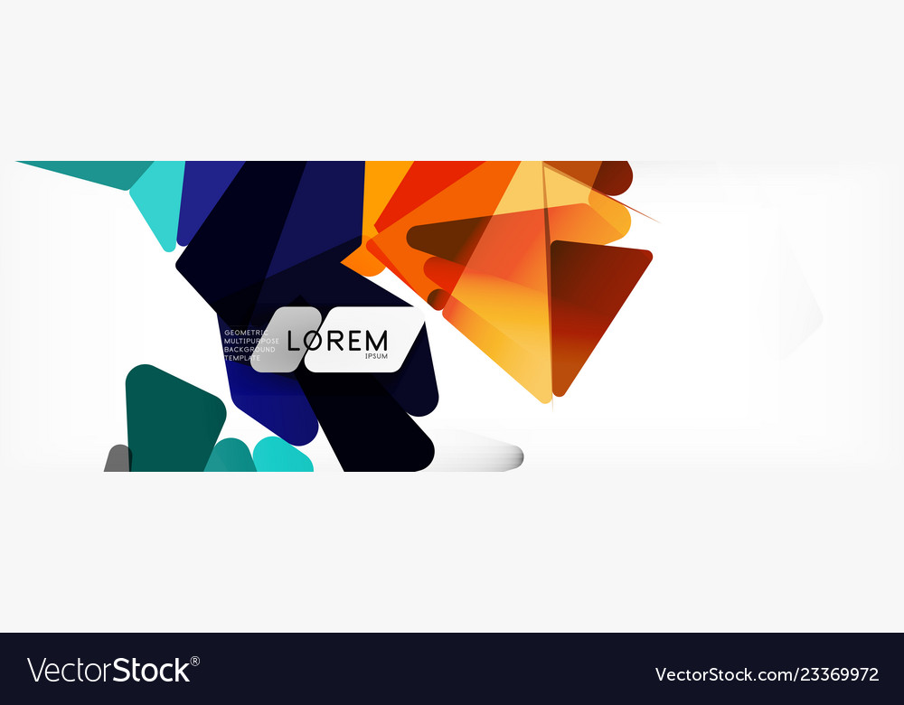 Mosaic triangular low poly style abstract