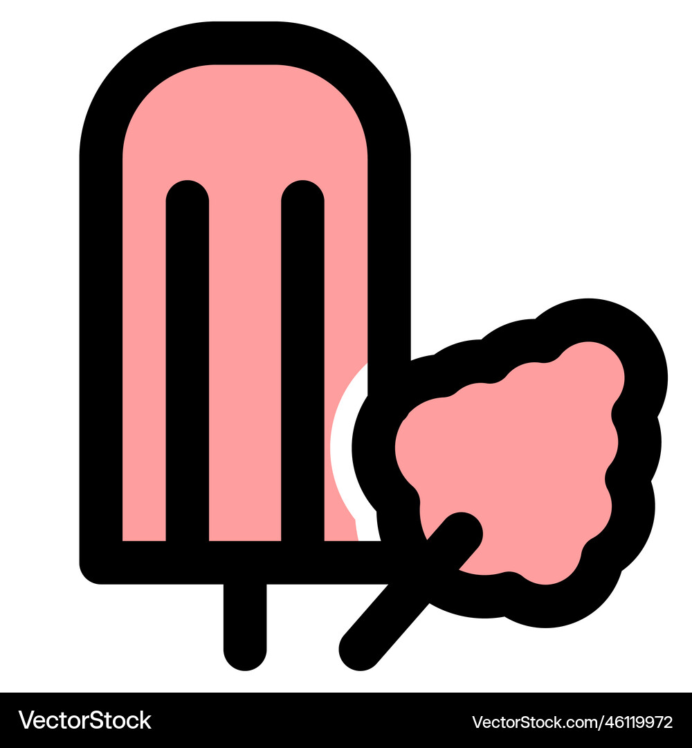 Mouth watering cotton candy ice pop Royalty Free Vector