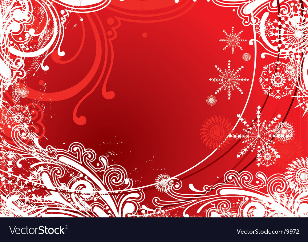 Red Snowflake Background