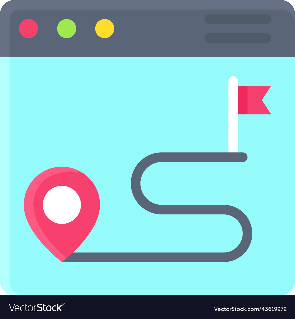 Route map icon location and navigation