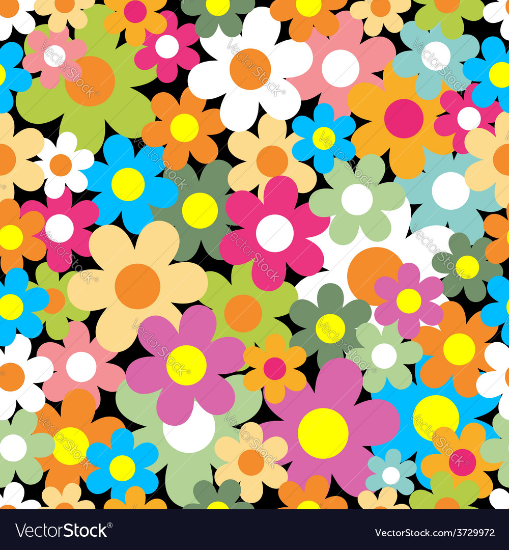 Seamless pattern colorful flower background