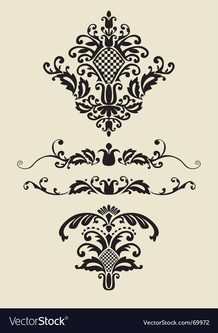 Set of ornaments for design Royalty Free Vector Image