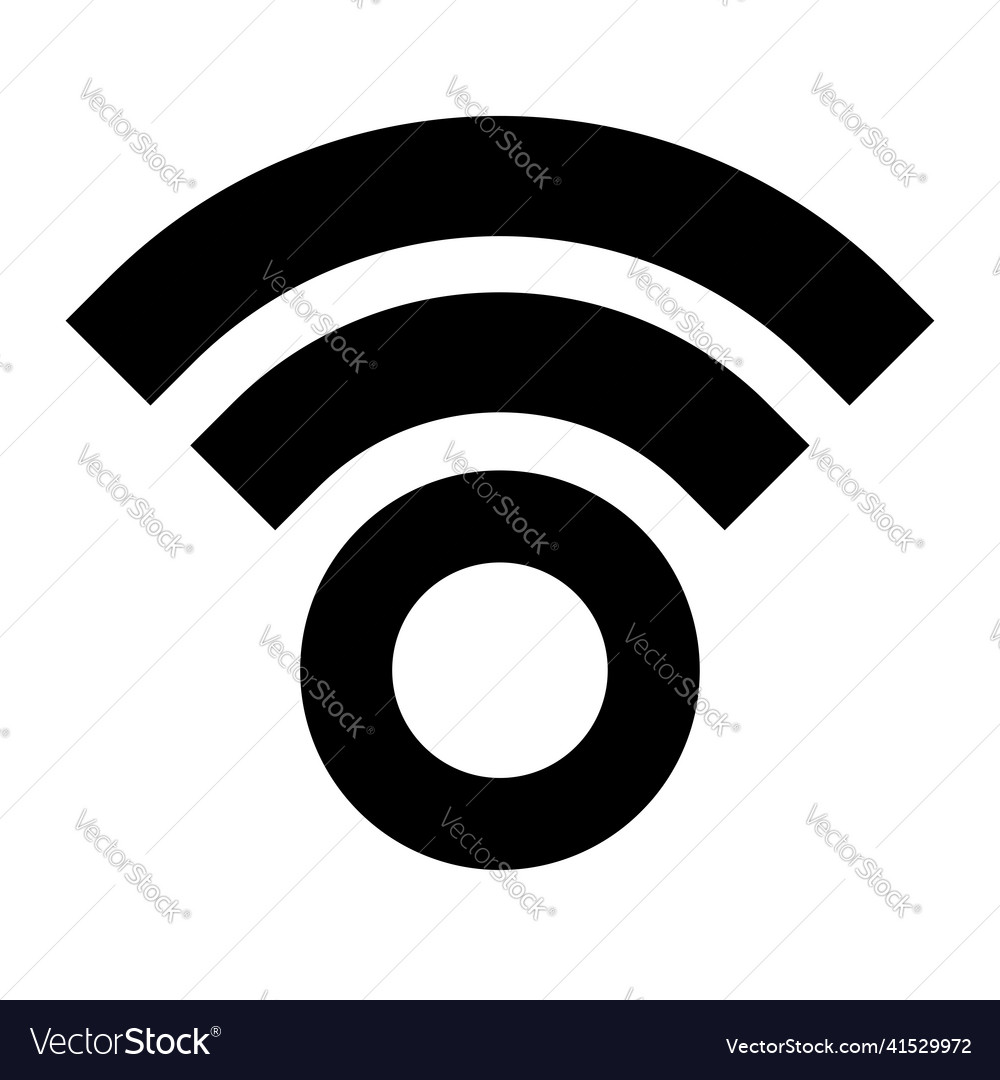 Wireless cordless signal internet wifi shape icon vector image Wireless cordless signal internet wifi shape icon
