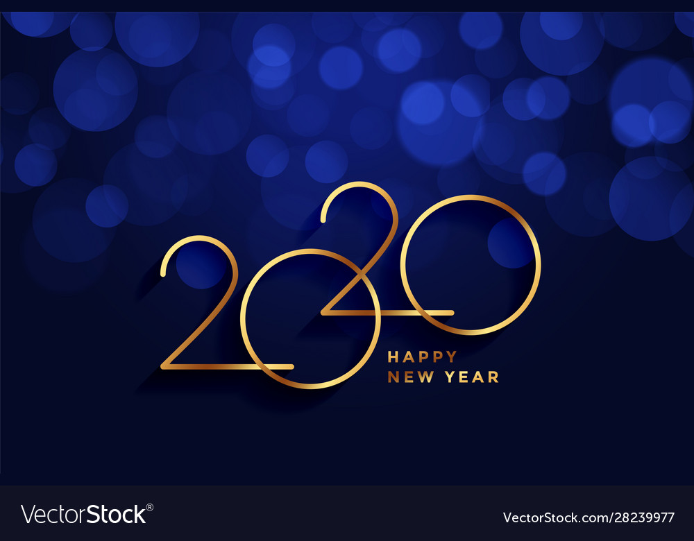2020 New Year Bokeh Background