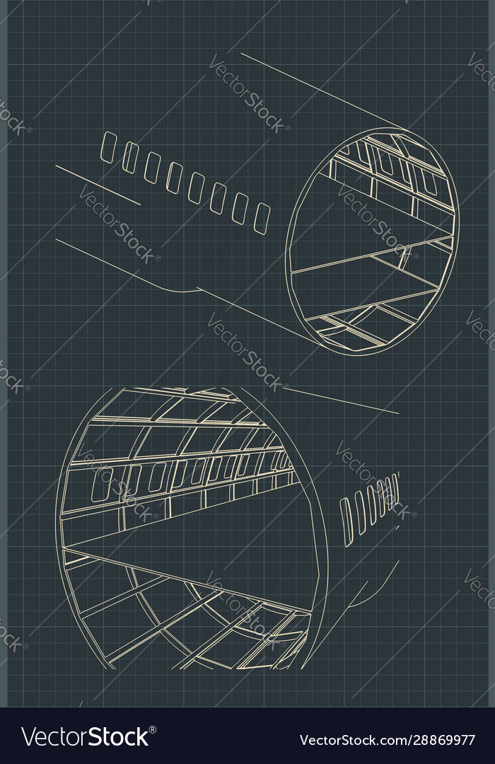 Airplane fuselage sections drawings