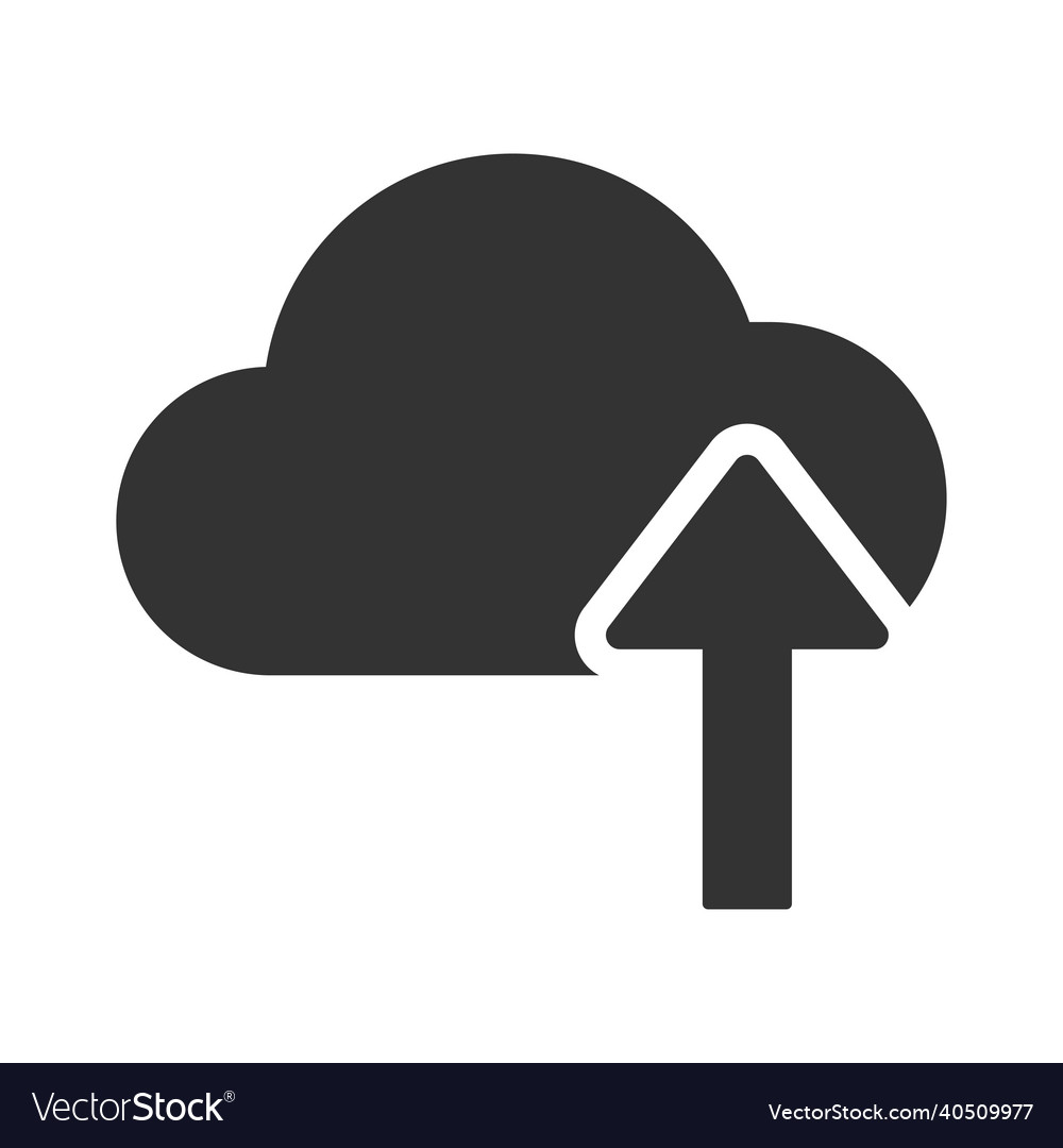 Cloud upload icon design vector image Cloud upload icon design