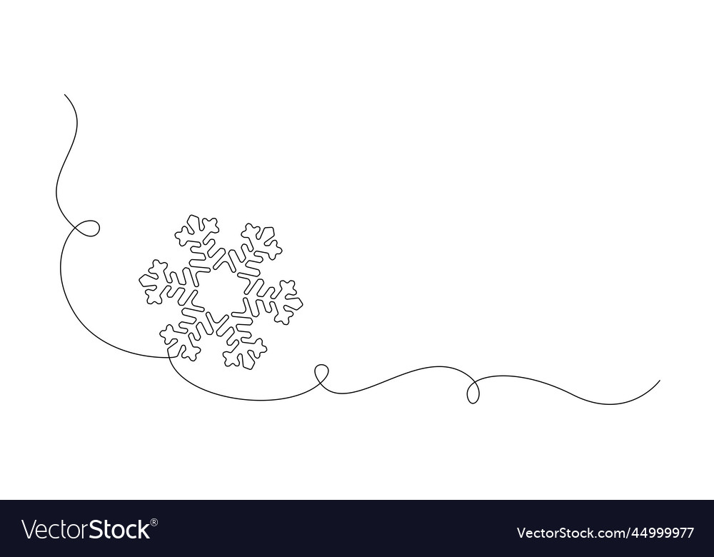 Continuous Line Snowflake