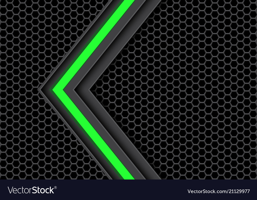 Dynamic Hexagon Mesh Arrow