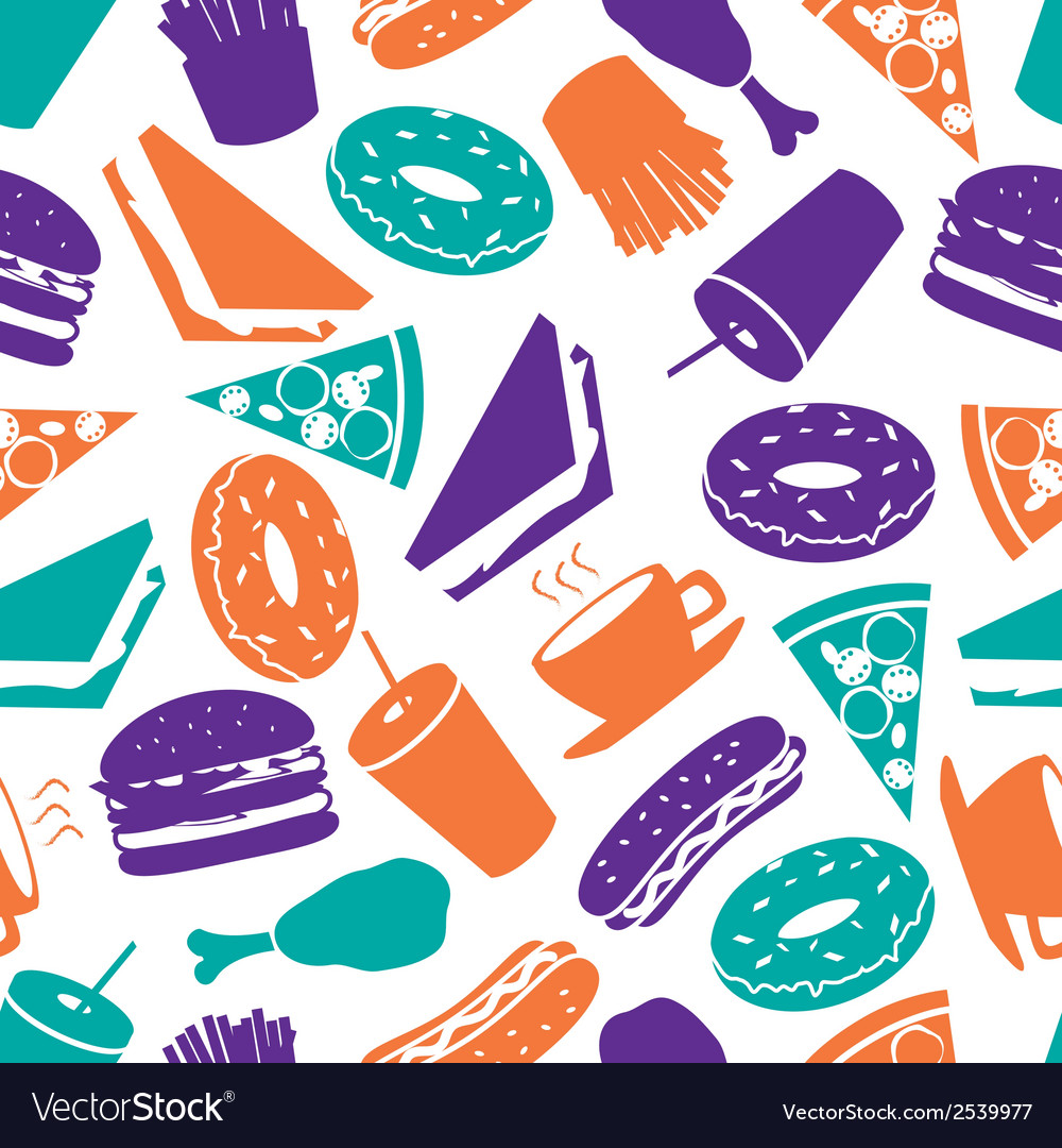 Fast food colorful pattern eps10