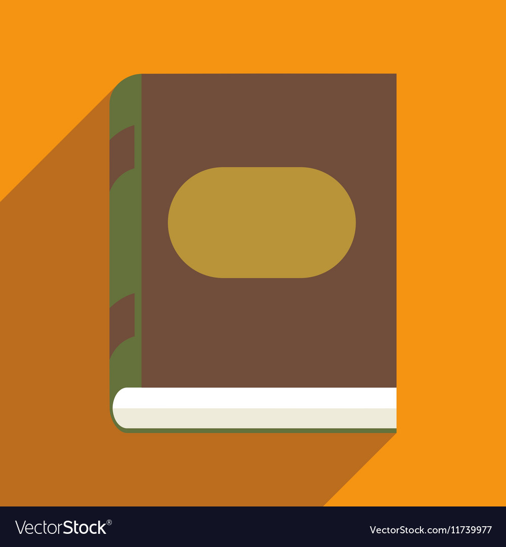Flat with shadow icon and mobile application book