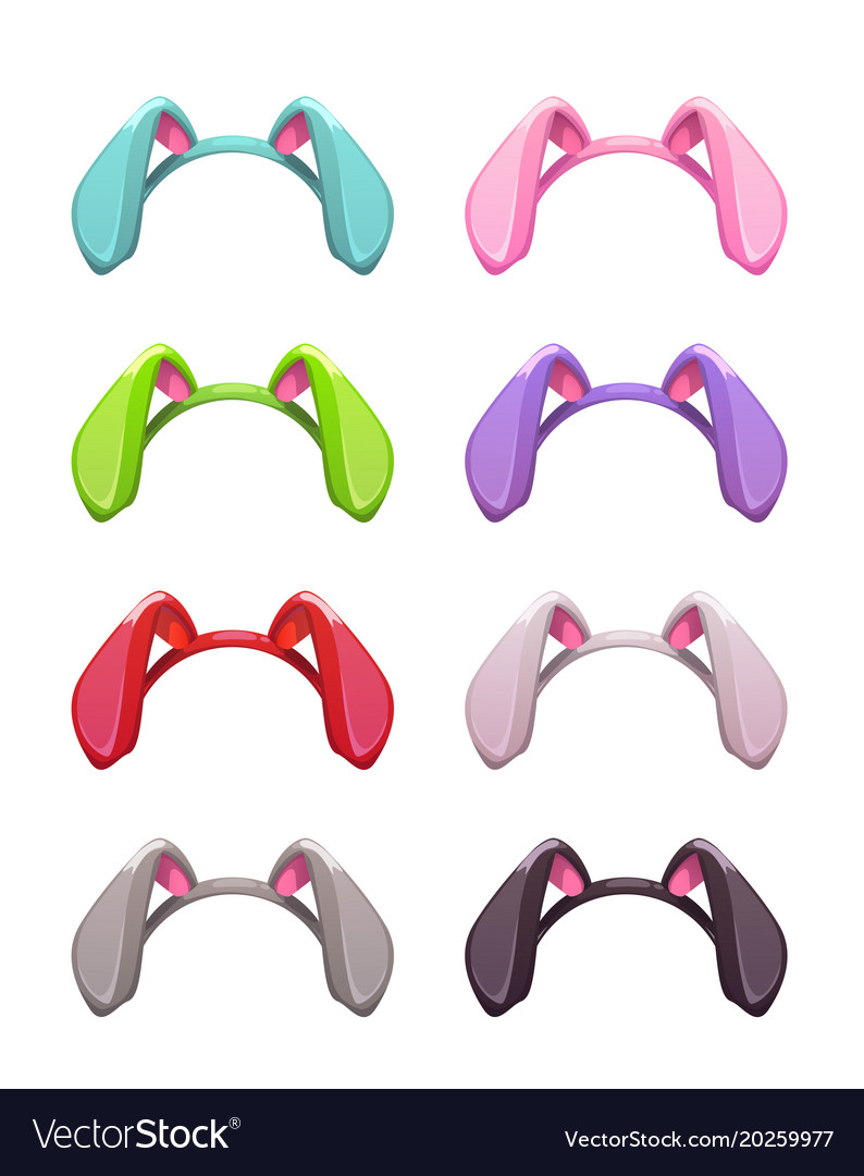 Funny colorful bunny ears Royalty Free Vector Image