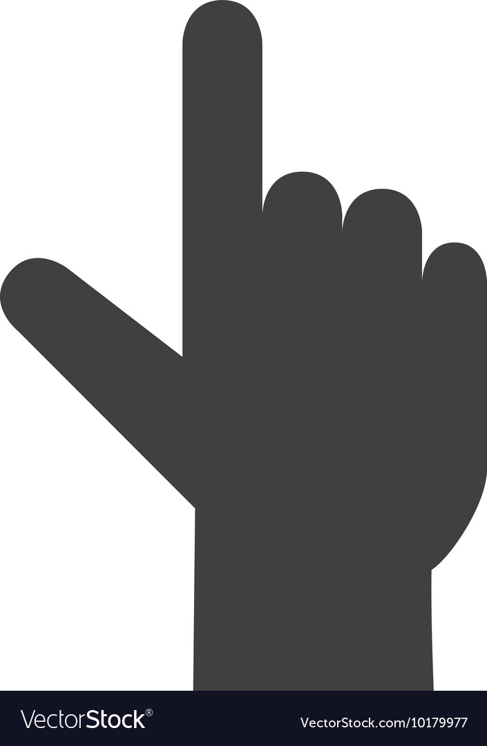 Hand pointing up icon Royalty Free Vector Image