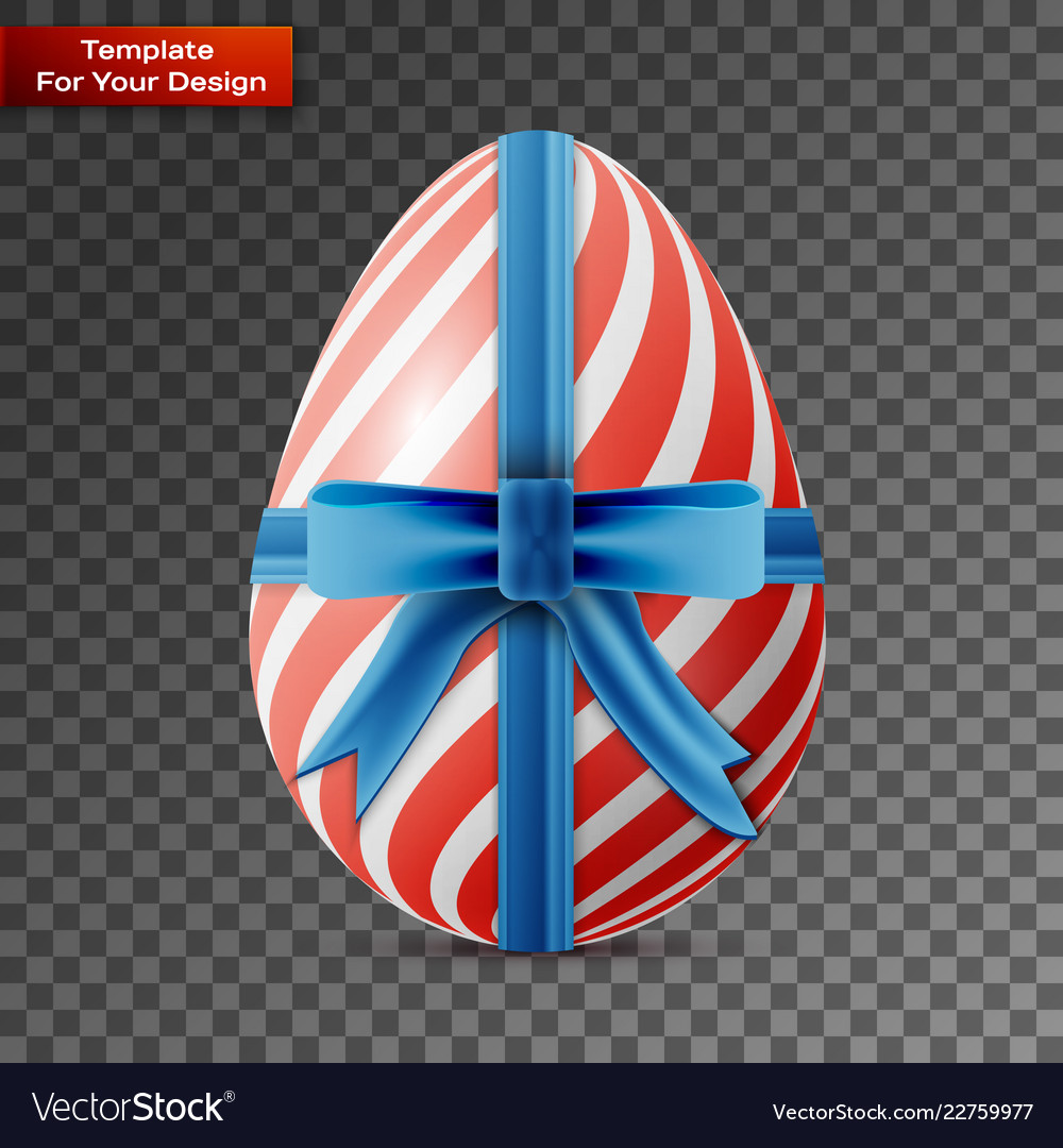Happy easter egg on transparent background vector image Happy easter egg on transparent background