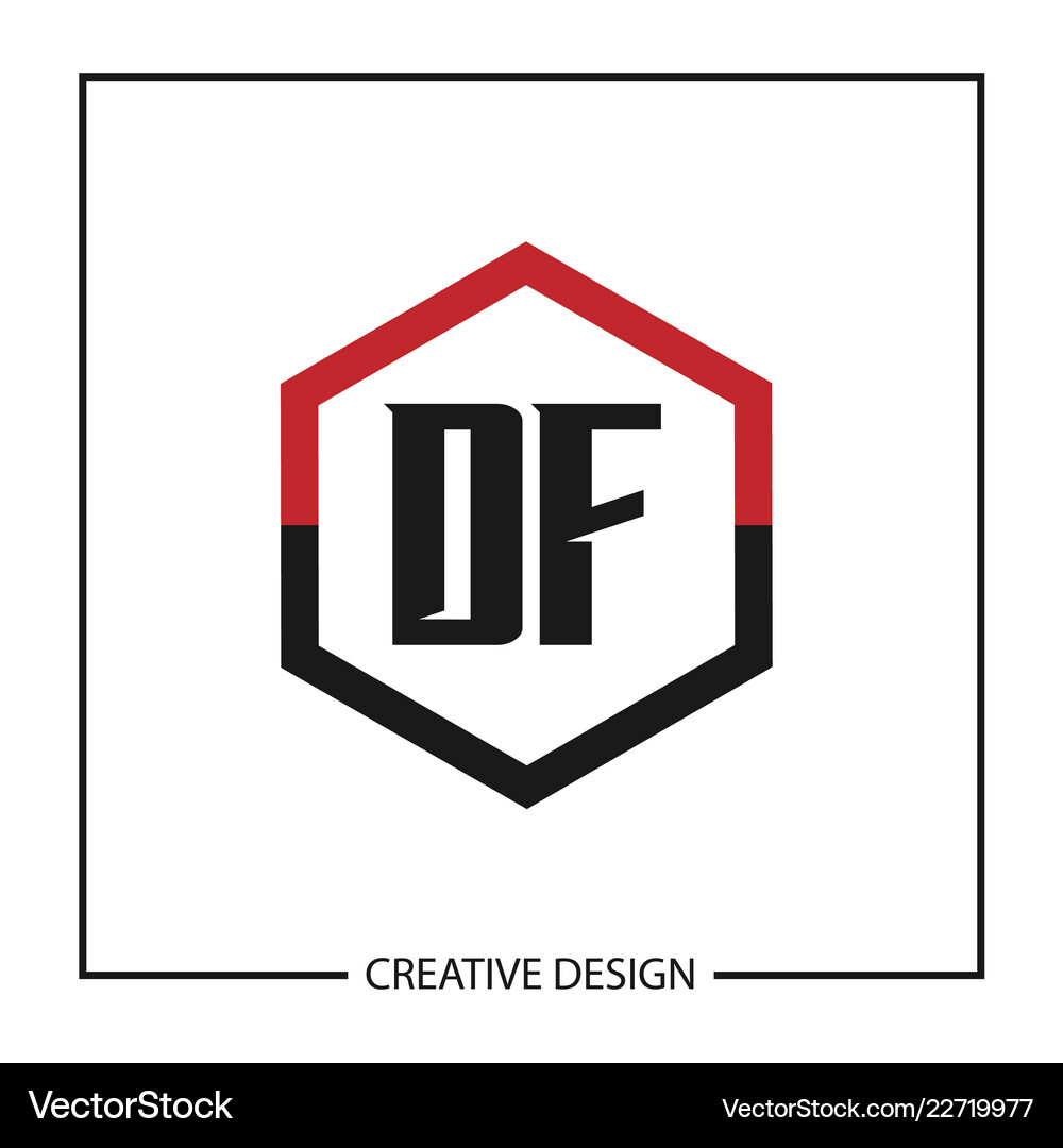 Initial letter df logo template design Royalty Free Vector